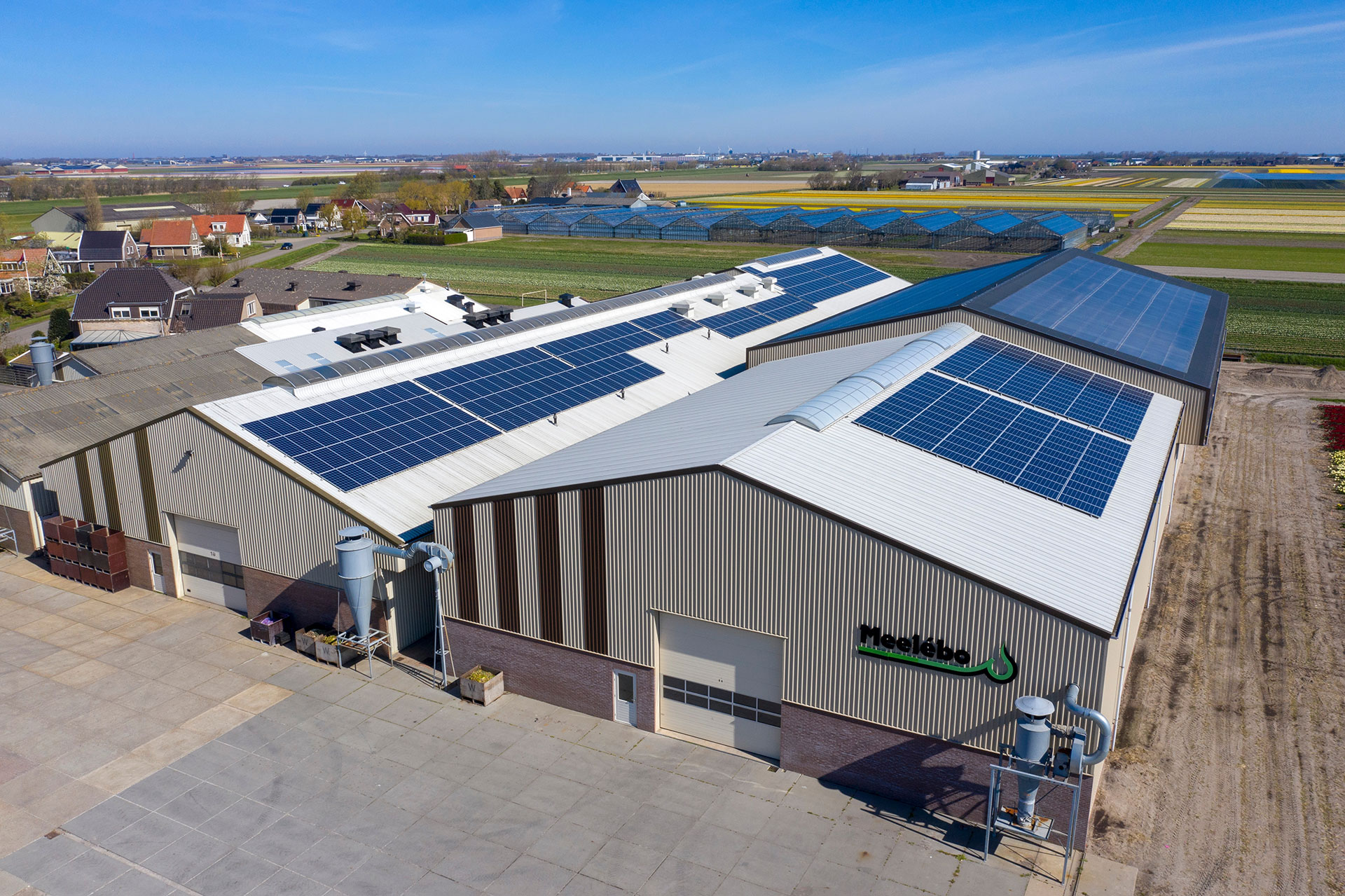 Industrial solar panel array