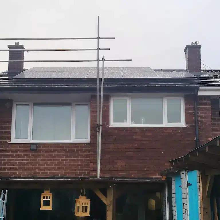 Solar panel array on commercial premises