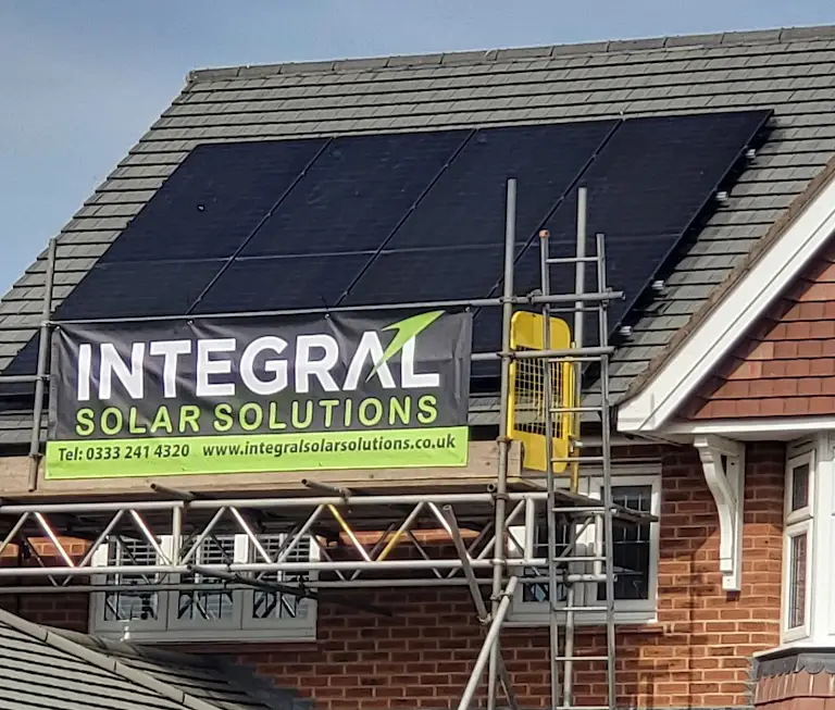 Domestic solar panel system on a Cheshire home
