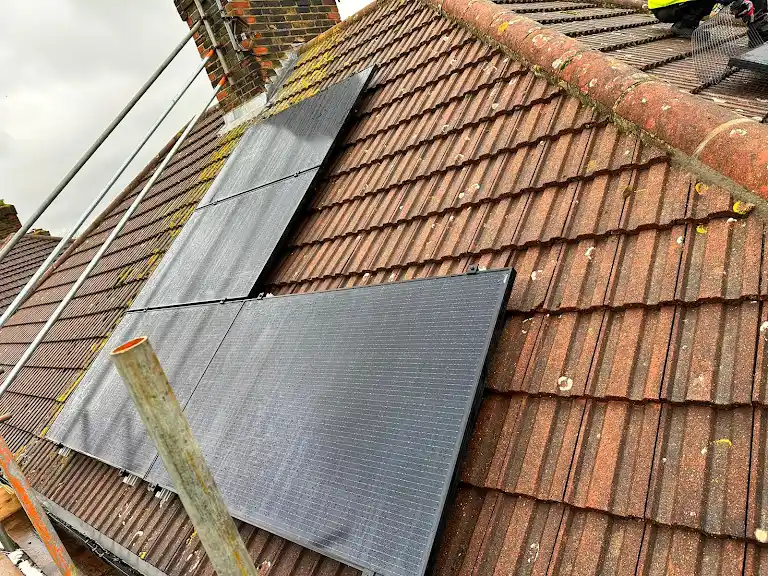 Solar panels on a new build property