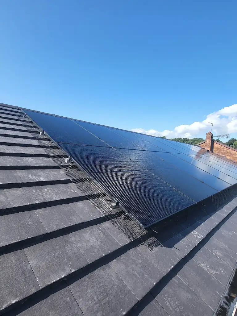 Roof-mounted solar panels installed by Integral Solar near Chester