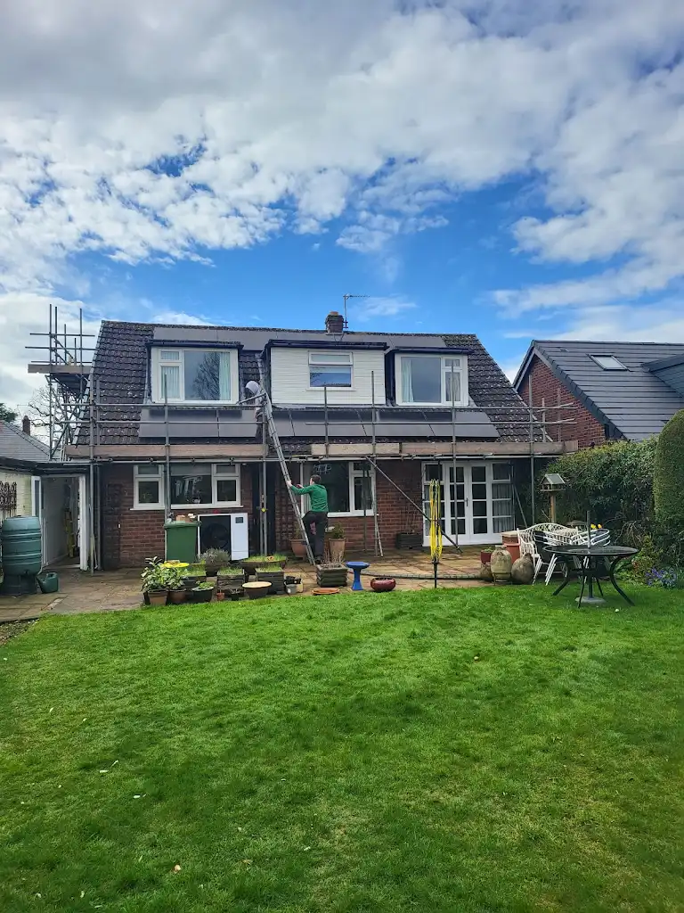 Completed domestic solar panel installation by Integral Solar near Wigan